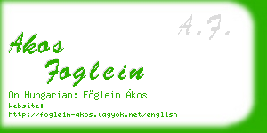 akos foglein business card